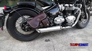 Triumph Bobber Black Vance and hines US spec Chrome exhaust [upl. by Oterol]