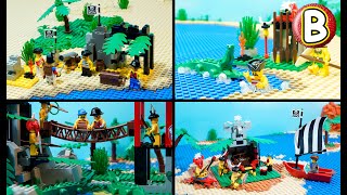 LEGO Pirates 1994 Ultimate Stop Motion Compilation [upl. by Bebe]