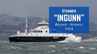 The quottailquot of storm quotIngunnquot hits Ørland  Norway  3 February 2024 [upl. by Kcirreg116]