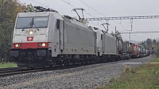 Güterzüge Durchfahrt Bahnhof Hornussen eisenbahn train trainspotting zug fy sbb güterzug [upl. by Walsh]