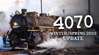 Grand Trunk Western 4070 Winter Spring 2023 Update [upl. by Ttik]