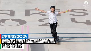 Womens Street Skateboarding Full Final 🛹  Paris Replays [upl. by Mapel]