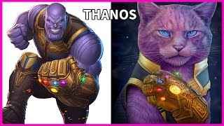 SUPERHERÓIS COMO GATOS Part 2  SUPERHERÓIS COMO CRIANÇAS  SUPERHERÓIS COMO DINOSSAUROS [upl. by Akiras]