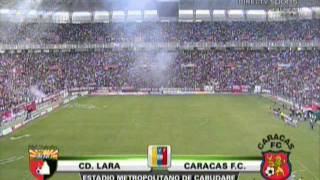 CD LARA Y CARACAS FC Entrada de Equipos Himno del Edo Lara [upl. by Pollie]