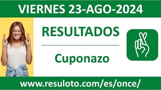 Resultado del sorteo Cuponazo del viernes 23 de agosto de 2024 [upl. by Purdy]