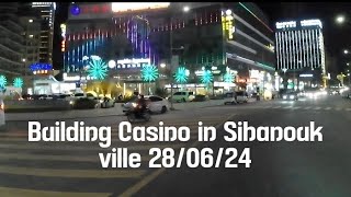 view of Tallest building Casino in Sihanoukville Cambodia 280624 [upl. by Aziza]