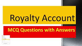 Royalty Account MCQ  Question With Answers  Financial Accounting  Totales Accountancy [upl. by Oneg430]