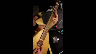 Fret crowning amp restringing of luth guitar [upl. by Nalhsa]