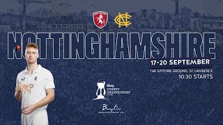 🎥 DAY THREE LIVE STREAM  Kent vs Nottinghamshire [upl. by Rusell]