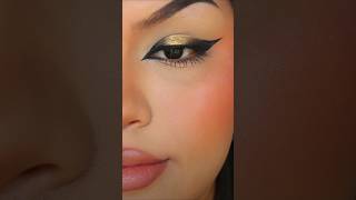 Golden eyes tutorial eyemakeup eyeliner eyelinertutorial eyes eyeshadow eyebrows shortsfeed [upl. by Swain288]