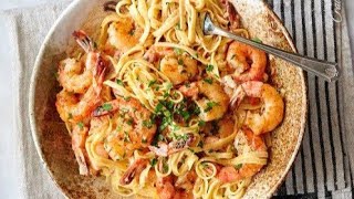 Makarona me karkaleca ne 15 min  Shrimp Pasta easy recipe [upl. by Okiruy]