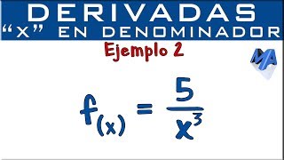 Derivada de x en el denominador  Ejemplo 2 [upl. by Inafit559]