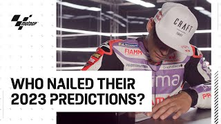 The MotoGP™ riders check their 2023 predictions nine months later 🔮😮 [upl. by Kirima]