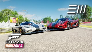 Forza Horizon 4  Koenigsegg Agera RS vs Koenigsegg ONE1  Stock vs Stock Challenge [upl. by Anama]