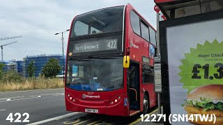 Front Seat Journey  Route 422  South Belvedere to Plumstead High Street  SN14TWJ 12271 [upl. by Hebner]