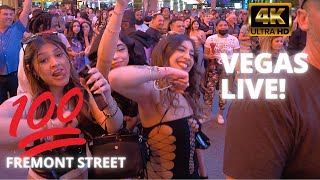 Fremont Street Las Vegas at night 4K [upl. by Patti]