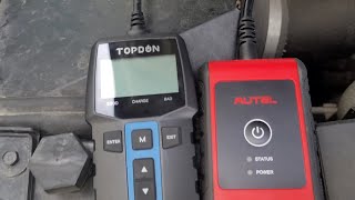 comparing autel bt506 to topdon bt100 battery testers [upl. by Noryd834]