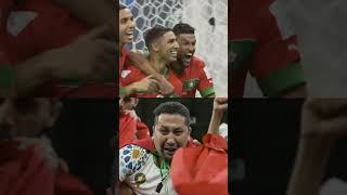 That feeling when Achraf Hakimi sent Morocco to the QuarterFinals for the first time [upl. by Enirak68]