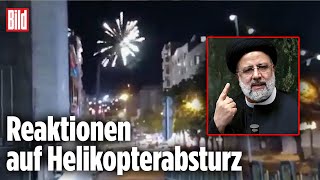 Iraner feiern Tod von Präsident Ebrahim Raisi [upl. by Phionna]