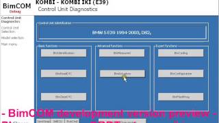 BimCOM BMWMini OBD2 Diagnostics development version preview [upl. by Odlanar829]