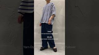 【 2024 SS Collection TANG ＆ KELEN 】HalfSleeve Border Pullover ＆ POCKET DESIGN DENIM PANTS [upl. by Lionel]