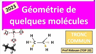 احسن ملخص Géométrie de quelques molécules [upl. by Hilliard231]