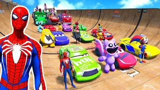 Drag Racing challenge Pillbox Hill GTA V Superheroes mods Spiderman balck SuperCars [upl. by Etteiluj30]