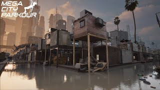 MegaCity Parkour Demo  Trailer Cyberpunk City Exploration Game [upl. by Parfitt]