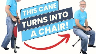 This Cane Turns Into a Chair TaDa Chair Unboxing amp Review [upl. by Onivag4]