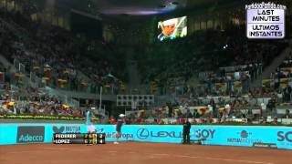 HD Feliciano López vs Roger Federer R2 MADRID 2011 Last Minutes [upl. by Fraase]