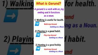 Gerund What is Gerund Definition amp Examples  English grammar [upl. by Noivad]