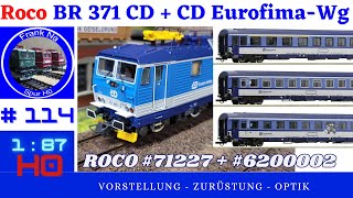 Roco 71227 RH 371 CD  Roco 6200002 CD Wagen [upl. by Ilsa348]