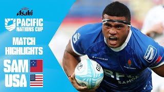 Last minute WINNER 😮  Samoa v USA  Match Highlights  Asahi Super Dry Pacific Nations Cup [upl. by Ahsait]