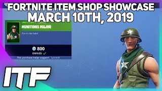 Fortnite Item Shop NEW MUNITIONS MAJOR SKIN March 10th 2019 Fortnite Battle Royale [upl. by Chadabe864]