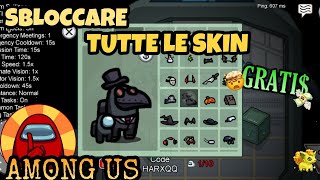 Come avere tutte le skin e rimuovere gli annunci su Among US  Tutorial ITA AndroidPC [upl. by Giza]