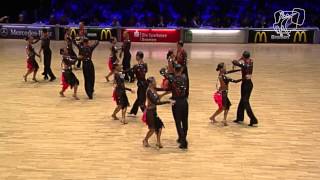 Vera Tyumen Latin Team  2014 WDSF World Formation Latin  DanceSportTotal [upl. by Resor176]