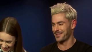 Zac Efron amp Lily Collins Interview but Zac is GAY 🍆 [upl. by Nyleahs]