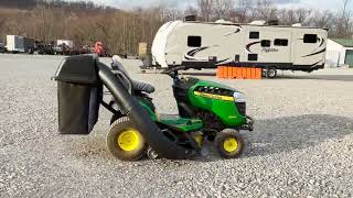 John Deere D140 mower [upl. by Ocsicnarf]