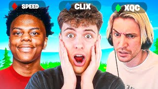 Clix CARRIES IShowSpeed amp XQC in OG Fortnite [upl. by Tallula]