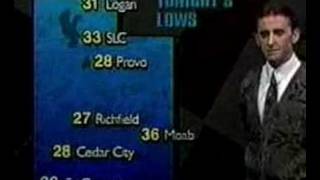 Eric D Snider does the weather on KBYU  April 1998 [upl. by Nnylarej]