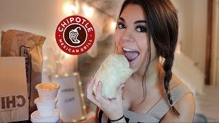 Chipotle Mukbang   Steph Pappas [upl. by Namrej]