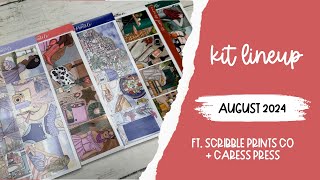 August 2024 Kit Line Up  ScribblePrintsCo  CaressPress [upl. by Mohr566]