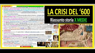 Crisi del 600 riassunto storia x scuole medie [upl. by Yenreit]