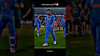 19 NOVEMBER IS BACK 🥹 Virat Kohli ♥️ FINAL MATCH shortvideo shorts RCB cricket t20worldcup [upl. by Hayifas]