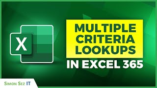 How to do Lookups with Multiple Criteria in Excel 365 [upl. by Nevins]