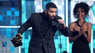 Drake cut off during Grammys acceptance speech [upl. by Erdnua700]