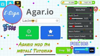 AGARIO MOD MENU IOSESIGN install Tutorial😎✌🏻 [upl. by Winnie]