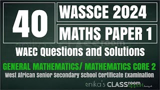 40 WAEC 2024 MATHS PAPER 1 OBJ STATISTICS VARIANCE STANDARD DEVIATION [upl. by Cacie414]