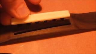 Intonating An Acoustic Guitar With a Custom Bone Saddle [upl. by Michon]