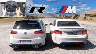 Forza Horizon 5  Volkswagen Golf 7 R Facelift amp BMW M2  Steering Wheel Gameplay [upl. by Margaretha76]